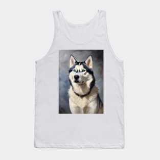 Siberian Husky Dog Breed Oil Painting Tank Top